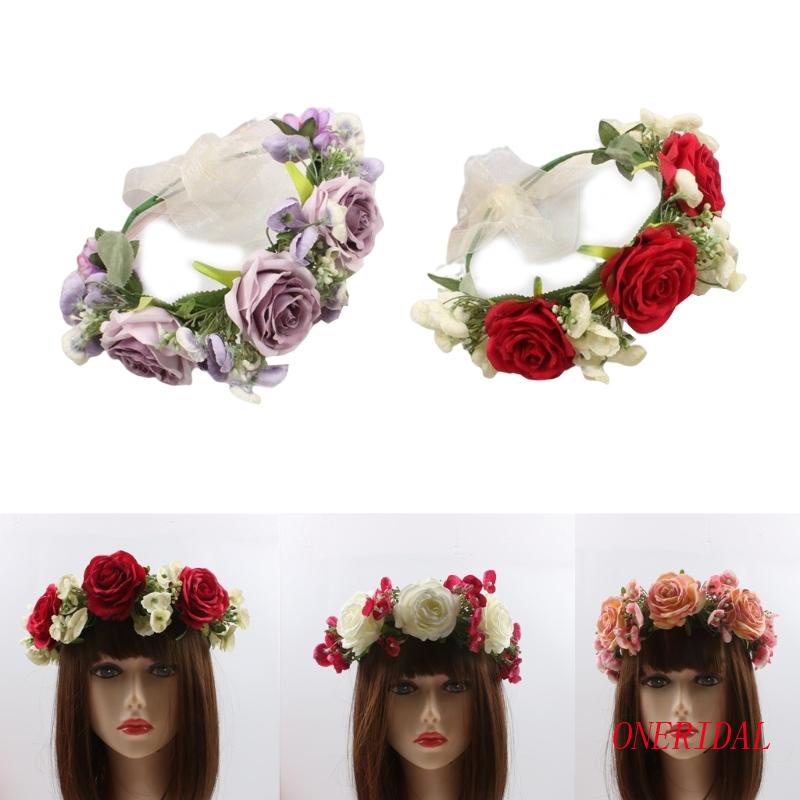 Vòng Hoa Đội Đầu Phong Cách Boho Dành Cho Cô Dâu