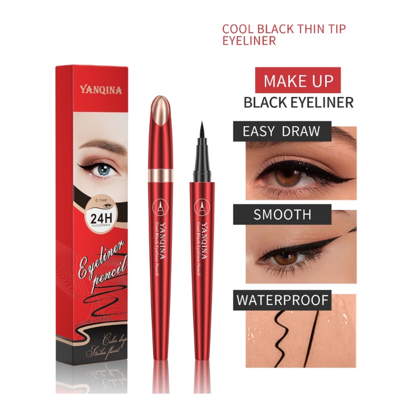 Bút Kẻ Mắt Màu Đen Nhanh Khô Chống Thấm Nước Không Bị Nhòe Tiện Lợi