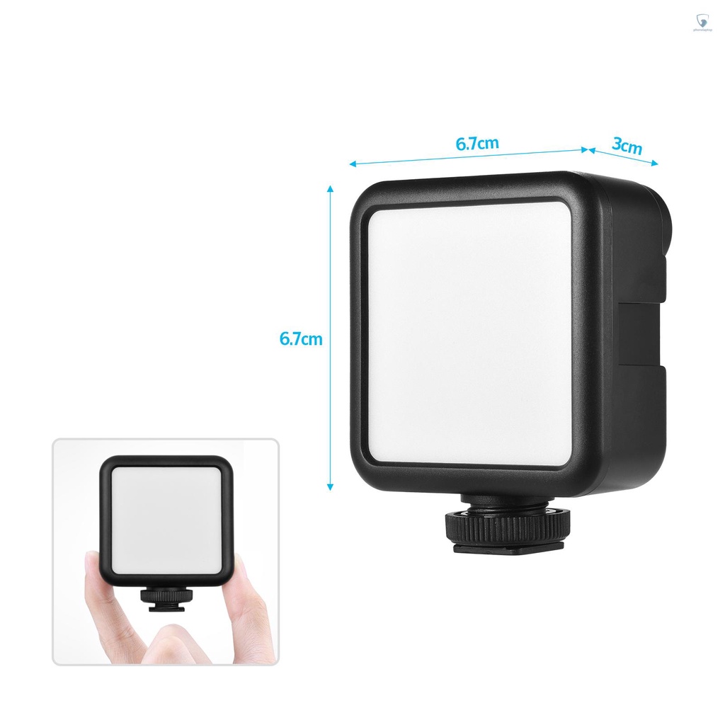 Đèn LED Chụp Ảnh Andoer W49S Mini 5600K 3 Pin Có Thể Điều Chỉnh Độ Sáng Và Sạc Lại