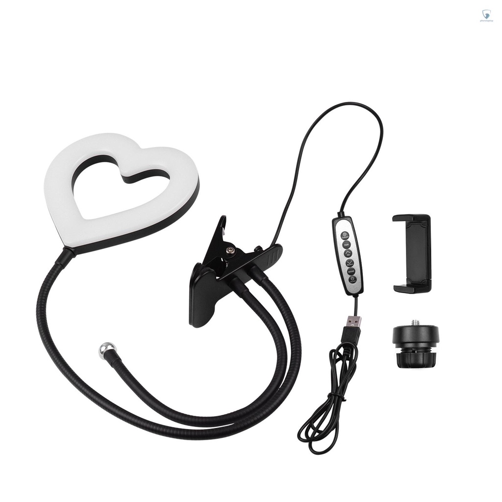 ANDOER Vòng Đèn LED 6-inch RGB 8W 3800K-6800K Độ Sáng Cao Có Thể Điều Chỉnh Độ Sáng Kèm Kẹp Giữ Điện Thoại