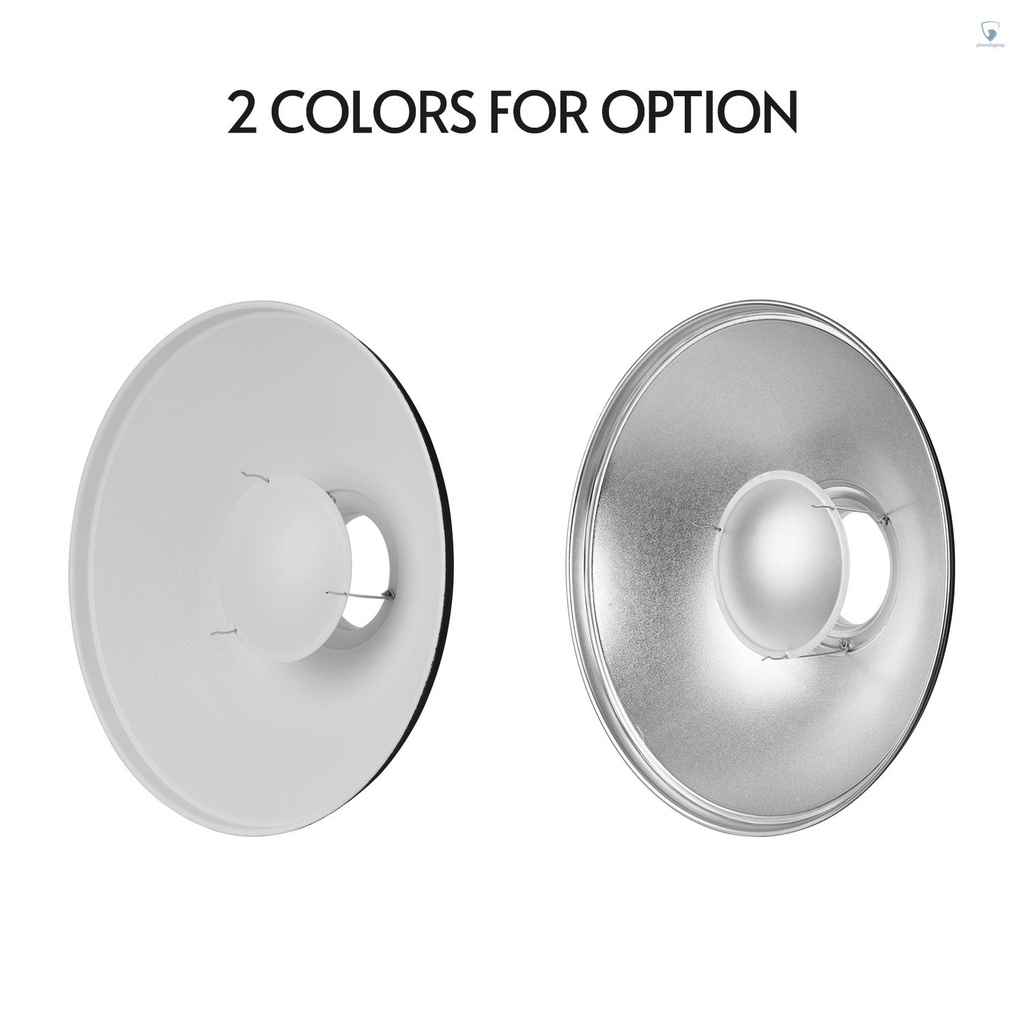 (laptvn) Đĩa Khuếch Tán Ánh Sáng Bạc 16 Inch Với Vải Mềm Tổ Ong Gắn Bowens Mount Speedlite (Bề Mặt Bên Trong)