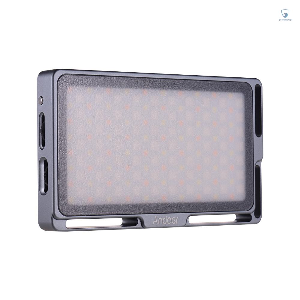 Andoer Đèn LED RGB 2500K-8500K Mini Với Màn Hình OLED 360 Độ 9 Hiệu Ứng Đặc Biệt Cho YouTube DSLR