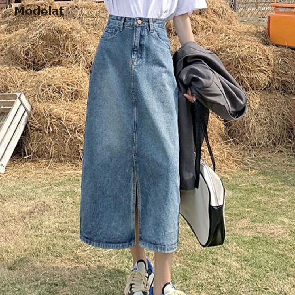 Chân Váy Jean Dáng Thẳng Phong Cách Cổ Điển MFC 2023 Mới