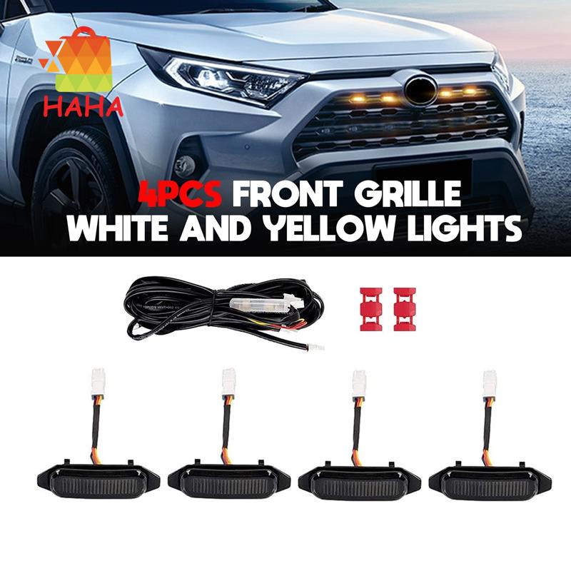 Set 4 Đèn LED Ánh Sáng Trắng Hổ Phách Gắn Mui Xe Toyota RAV4 2019 2020 2021