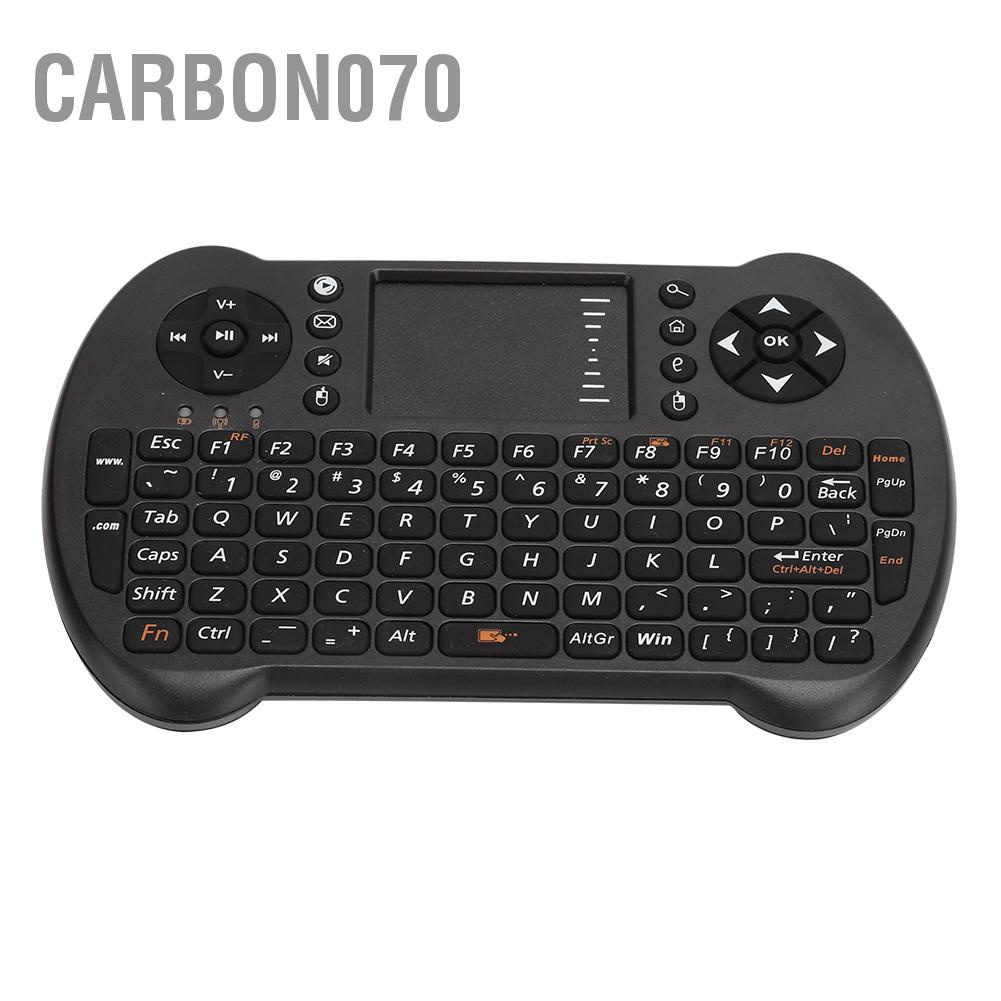 Carbon070 Bàn phím không dây mini VIBONTON S501 Đen USB 2.4GHz dành cho máy tính bảng Tivi Laptop 15 mét