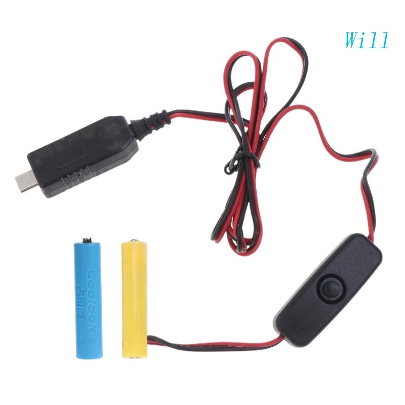 Bộ ChuyểN ĐổI NguồN ĐiệN USB C Thay Thế 2 AAA Cho ĐèN LED