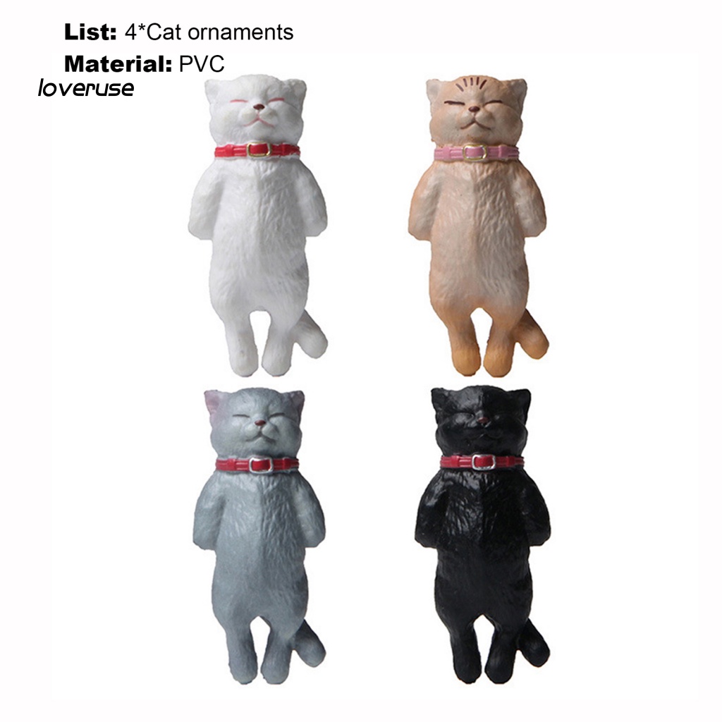 Set 4 Mô Hình Đồ Chơi Chú Mèo Đang Ngủ Đáng Yêu