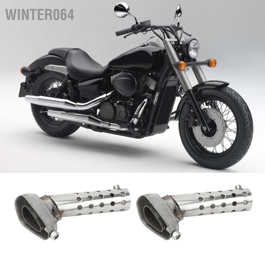 Bộ 2 Ống Pô Xả Khí Đầu Lục Giác 22mm Inlet 25mm Cho Xe Máy