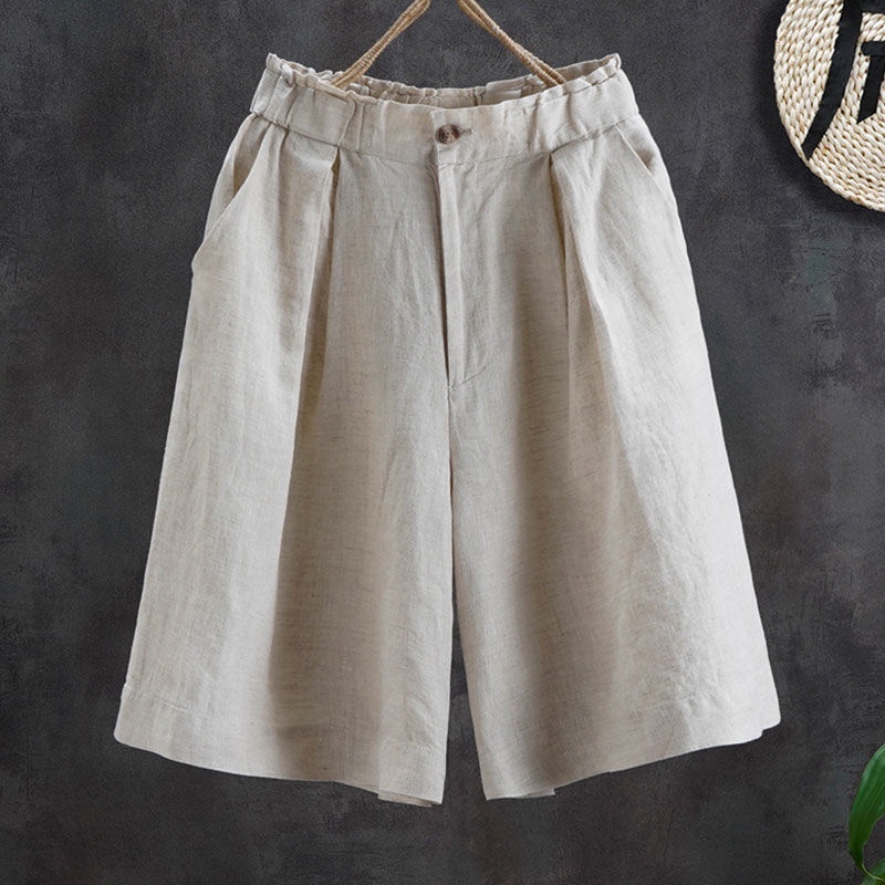 Quần Short Nữ Lưng Cao Ống Rộng Thời Trang Năng Động
