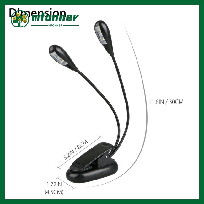 Set 2 Đèn Đọc Sách Siêu Sáng Đa Năng Có Kẹp Tiện Dụng