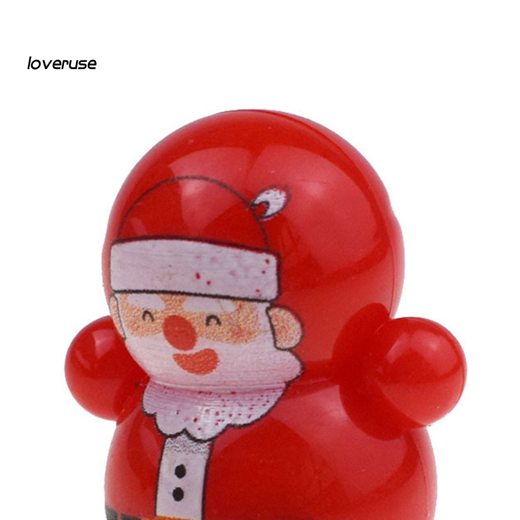 Lật Đật Đồ Chơi Mini In Họa Tiết Hoạt Hình Phong Cách Giáng Sinh Độc Đáo Cho Bé