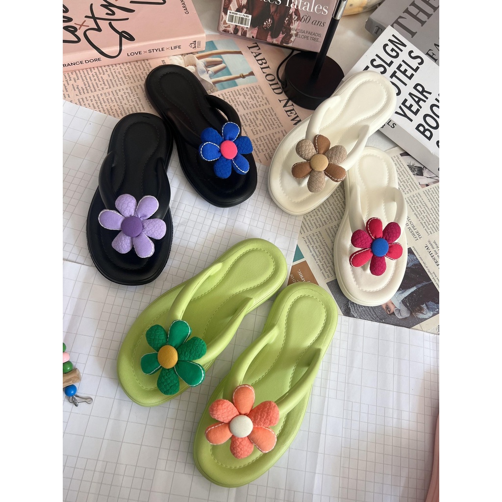 JY223- B3 - Dép quai kẹp bánh mì đúc liền dễ thương chất mềm giá rẻ EVA siêu nhẹ chân