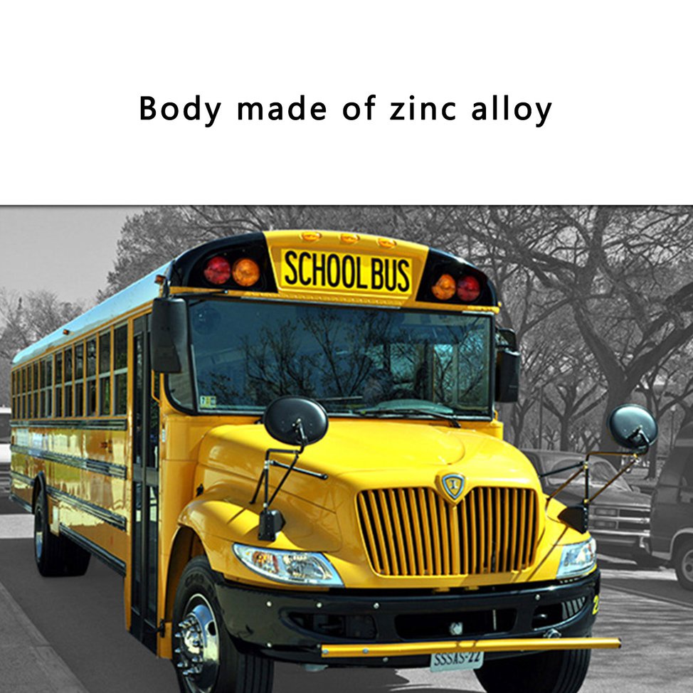 Yellow Alloy Pull Back School Bus Model Collection Vehicle Children Car Toy