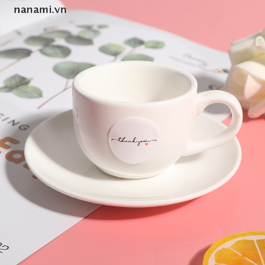 Cuộn 500 Nhãn Dán Tròn Màu Trắng 1 inch Trang Trí Sổ Lưu Niệm