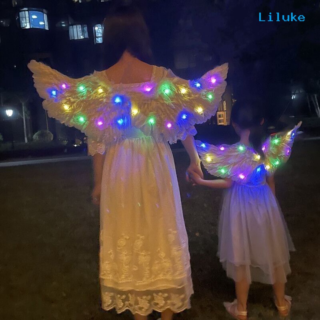 Đôi Cánh Phát Sáng Nhiều Màu Sắc Hóa Trang Halloween Dễ Thương Cho Người Lớn Và Trẻ Em