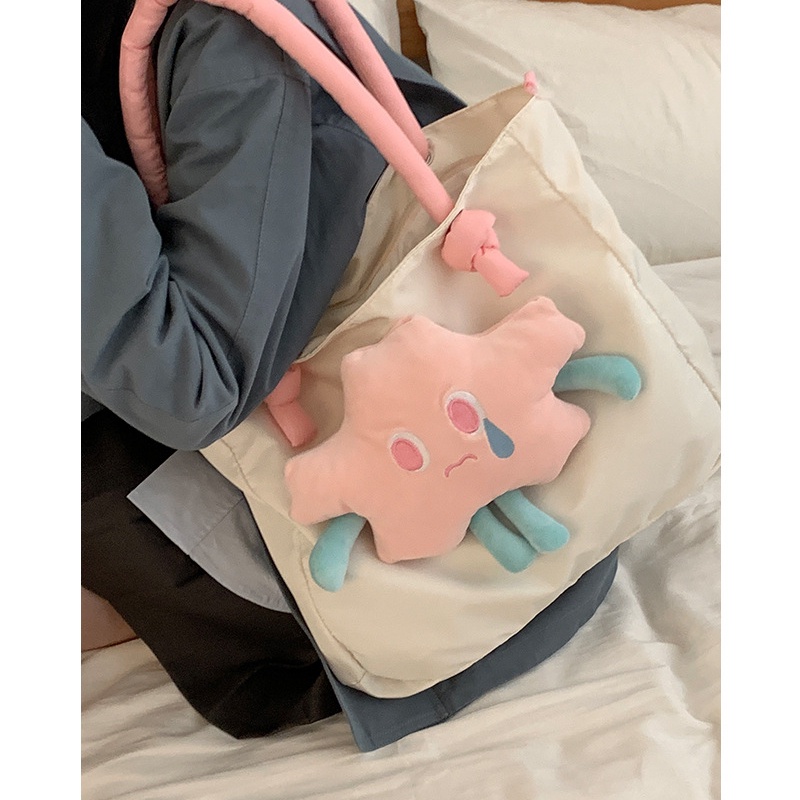 Túi Xách canvas Sức Chứa Lớn Thời Trang Theo Phong Cách Hàn Quốc Dễ Thương