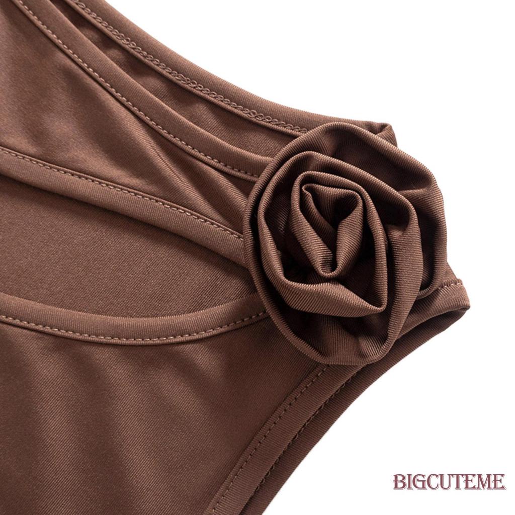 [] - Áo Sát Nách Cổ Tròn In Họa Tiết Hoa 3D Ôm Dáng Thời Trang Mùa Hè Cho Nữ