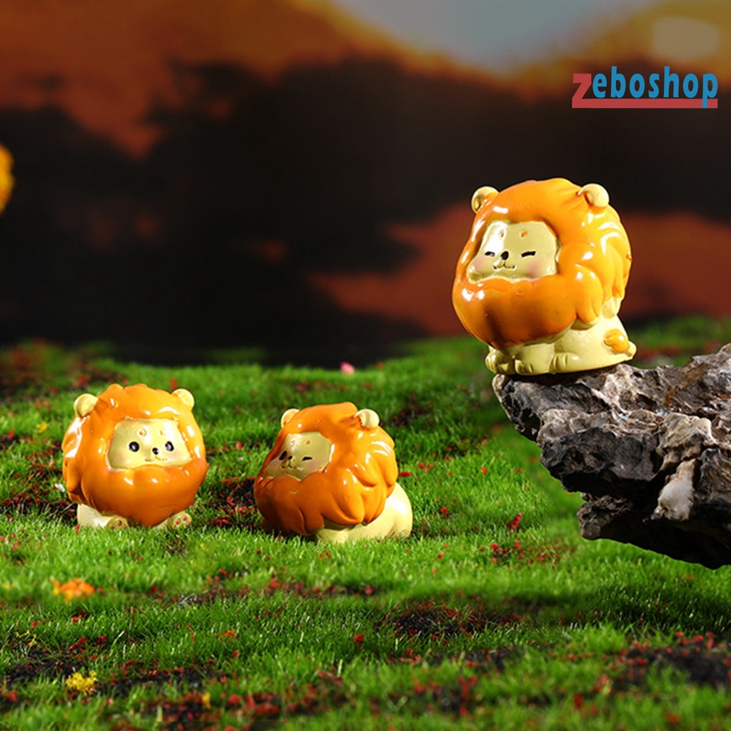 Mô Hình Sư Tử Mini Bằng Nhựa Dễ Thương Dùng Làm Đạo Cụ Chụp Ảnh