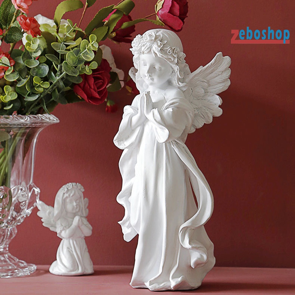 [ZEBO] Tượng Thiên Thần Bằng Resin Thủ Công Tinh Tế Không Phai Màu Phong Cách Vintage Trang Trí Nhà Cửa