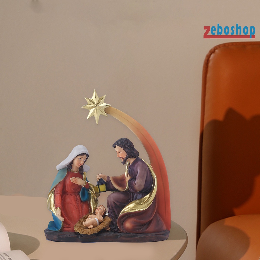 Đồ trang trí Chúa Jesus Bằng Nhựa Resin Tổng Hợp Vẽ Tay Trang Trí Nhà Cửa