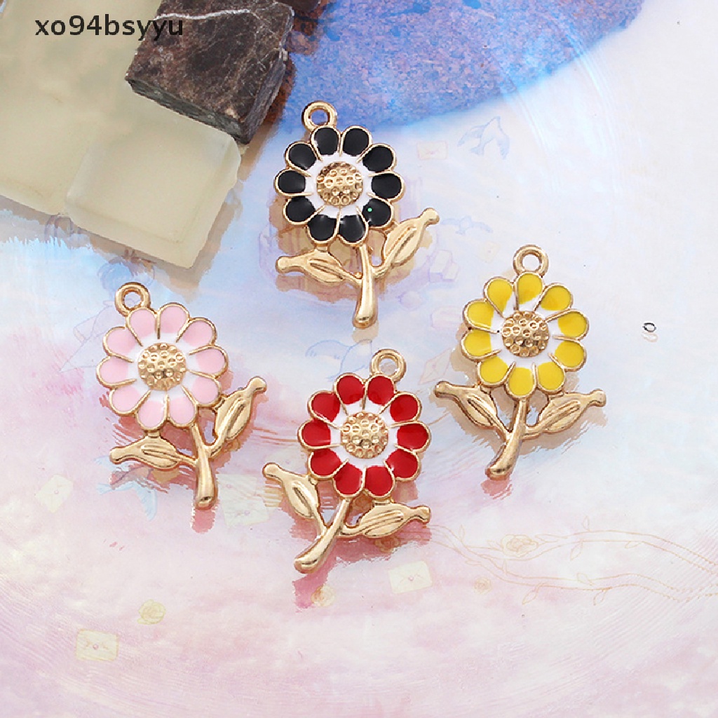1 Mặt Vòng cổ Hình Hoa Hướng Dương Tráng Men xo94bsyyu DIY