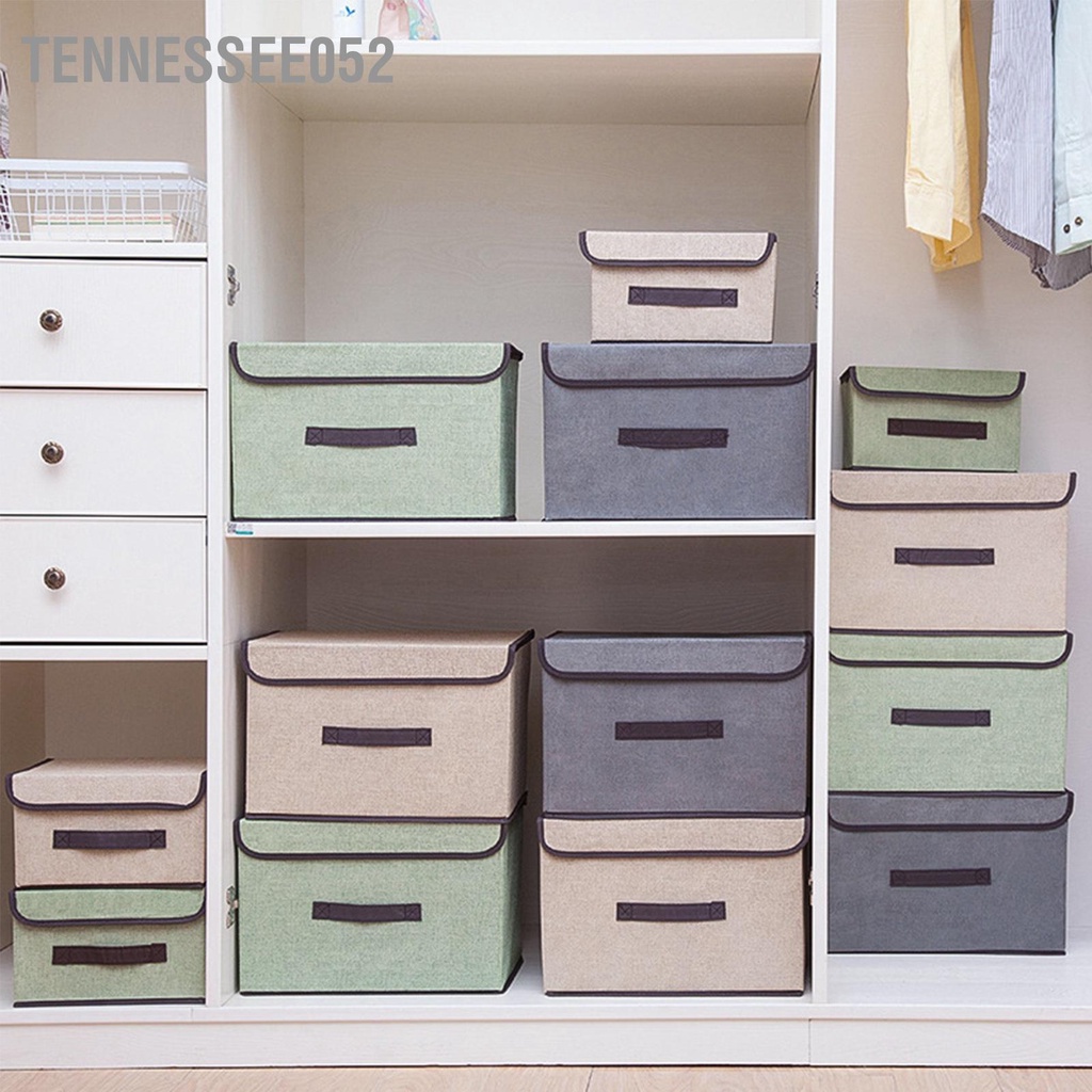 Tennessee052 4 hộp đựng đồ không dệt Hộp chống bụi có thể gập lại hai lớn và nhỏ cho hộ gia đình