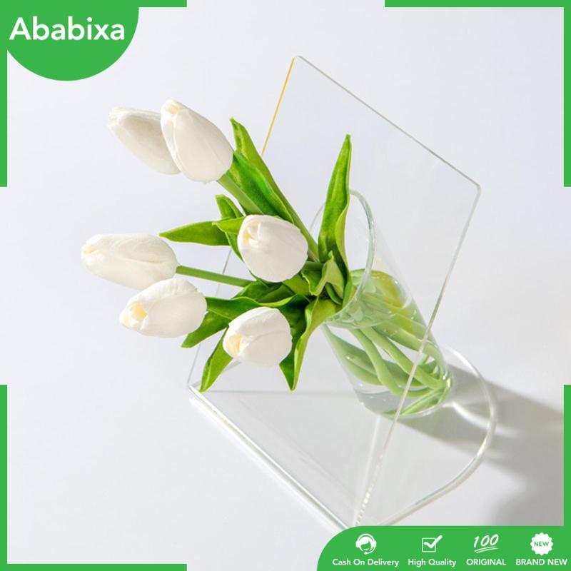 Lọ Hoa Acrylic Trong Suốt Để Bàn Hiện Đại Cho Văn Phòng