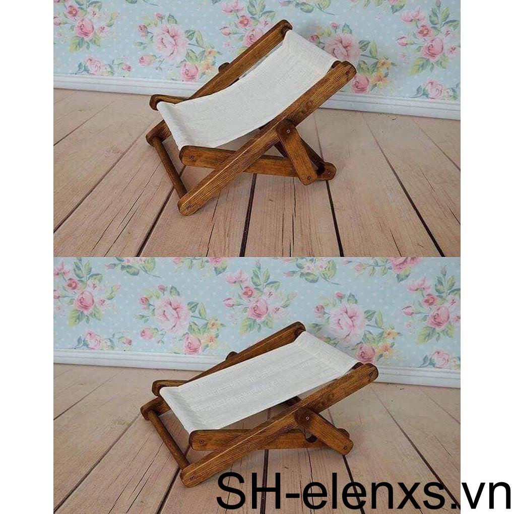 Ghế Bập Bênh Mini Bằng Gỗ Chống Trượt Phong Cách Vintage Dùng Làm Đạo Cụ Chụp Ảnh Cho Bé Sơ Sinh