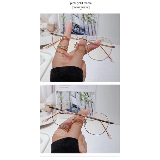 kính kim loại mắt kính thời trang nữ gọng kính kim loại gọng kính tròn