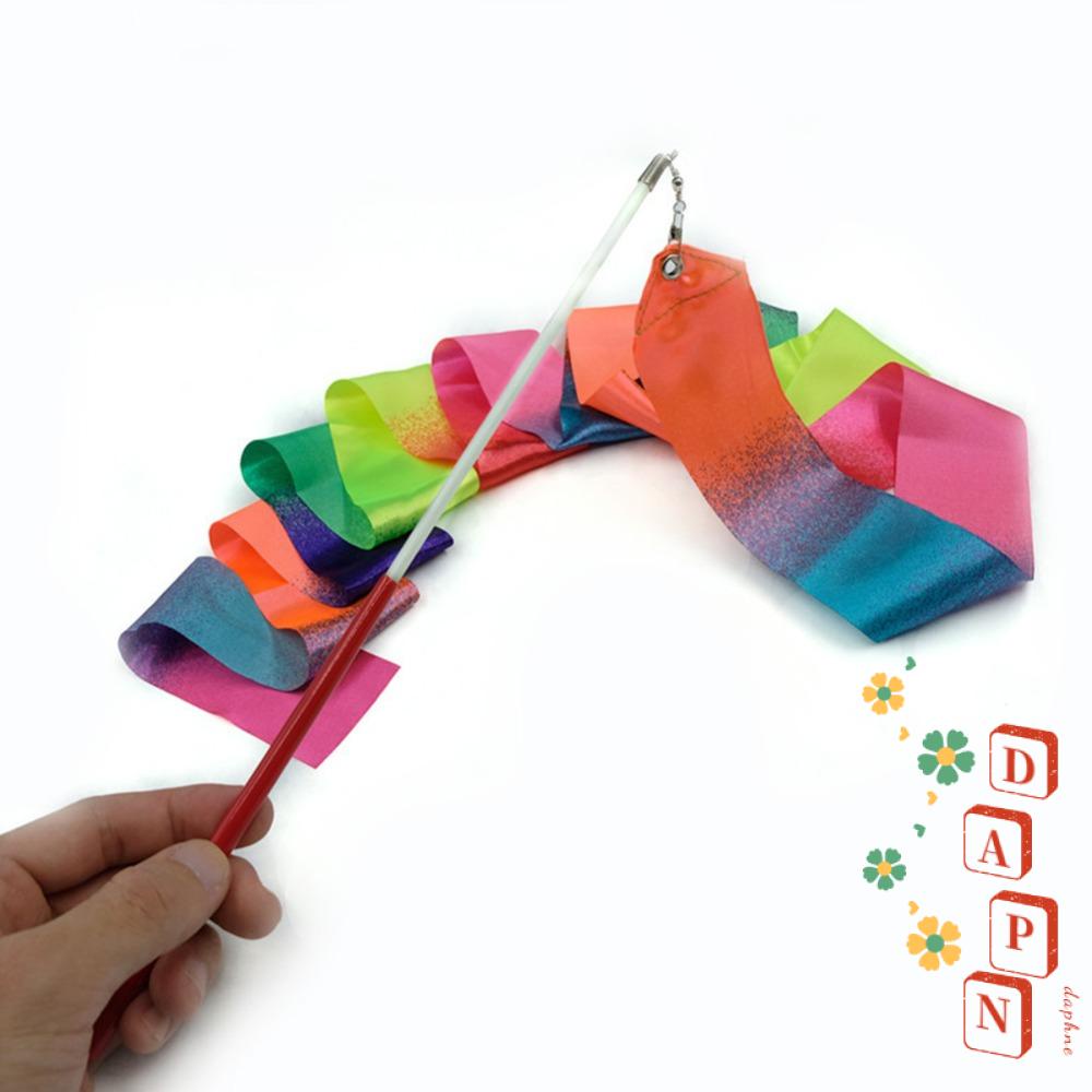 Daphs Dây Ruy Băng Múa Nghệ Thuật Màu Sắc Với Tay Cầm Kim Loại Và Dây Ruy Băng