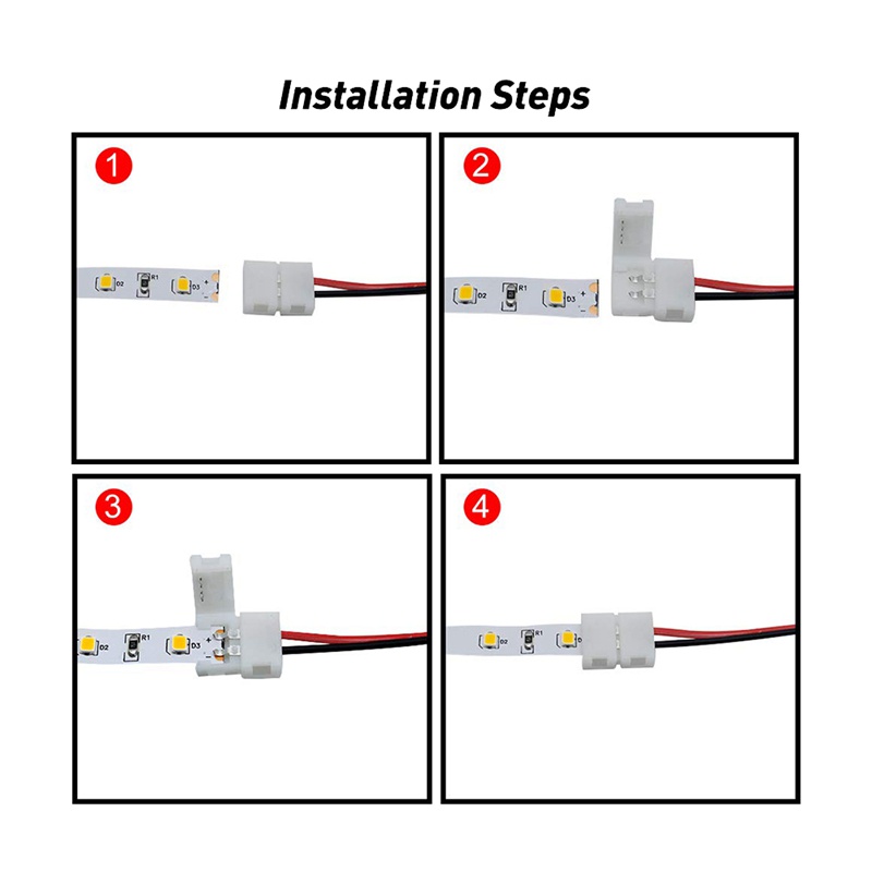 Set 50 Đầu Nối Đèn LED 2 Pin Cho 2835 3528 5050 5730 5630 SMD