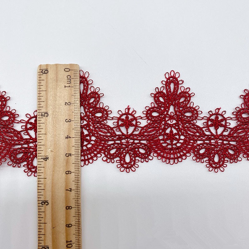 Cuộn Dây Ruy Băng Thêu Ren Hoa Nhiều Màu Dài 1 Yard Dùng Trang Trí Quần Áo DIY