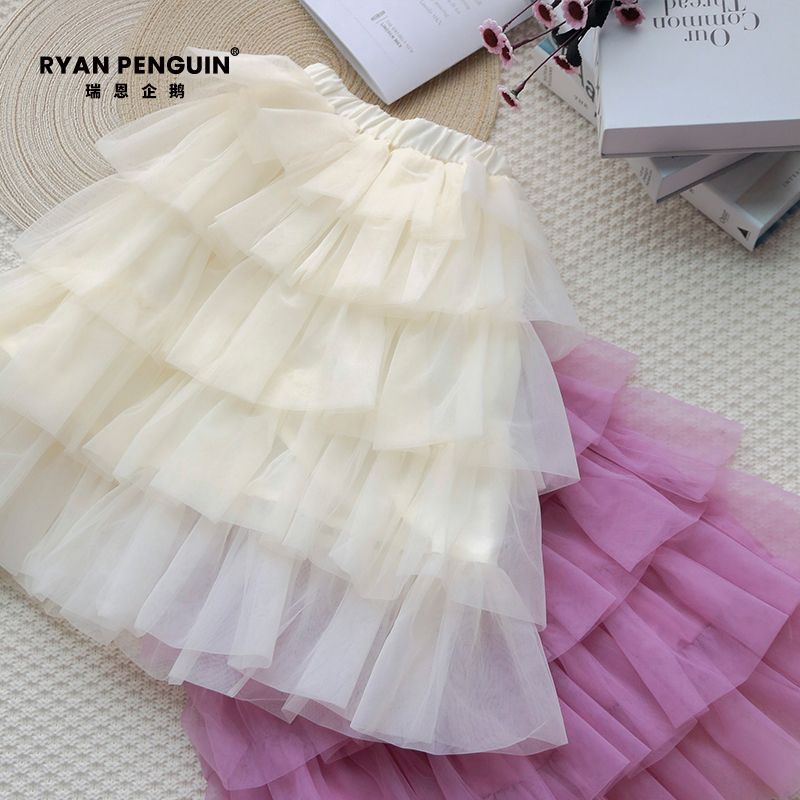 Chân Váy Xòe Nhiều Tầng Phong Cách Phương Tây Cho Bé Gái