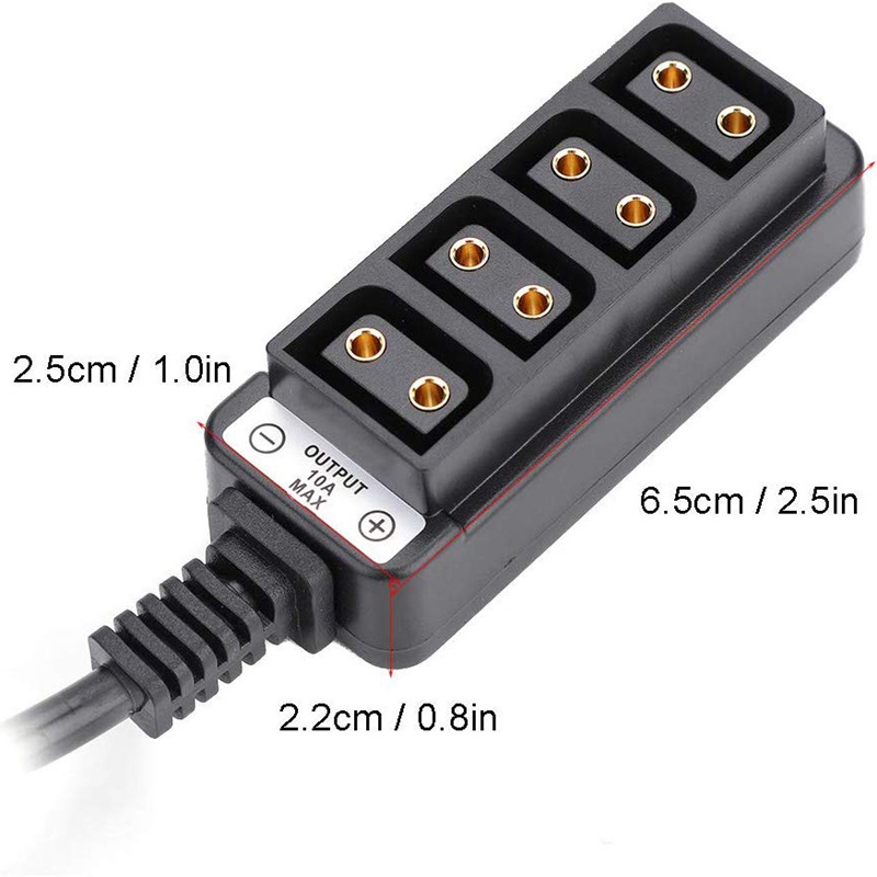 Bộ Chia Nguồn Điện Đực D-Tap B Sang 4 Cổng Cái P-Tap