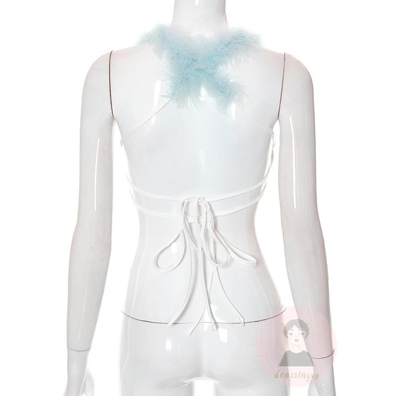 Áo Hai Dây In Hình Mèo Hở Lưng Quyến Rũ Dành Cho Nữ