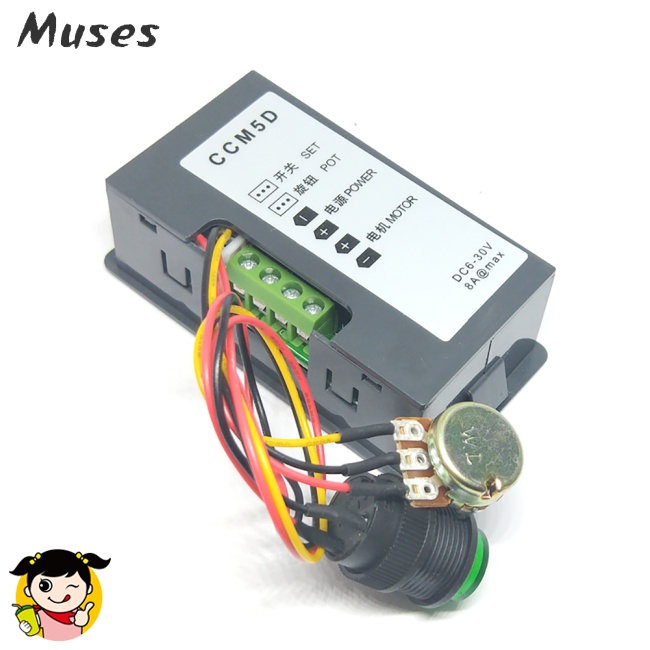 Bộ Điều Khiển Tốc Độ Động Cơ Pwm 8a Dc 6-30v Có Màn Hình Hiển Thị Kỹ Thuật Số Kèm Vỏ