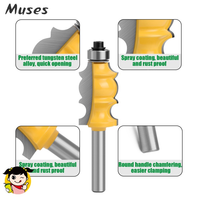 Mũi Phay Router Chuôi 8mm Chuyên Dụng Cho Máy Tiện Gỗ