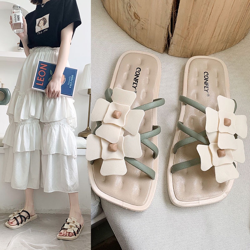 Dép Sandal Xỏ Ngón Đi Biển Mùa Hè 2023 Phong Cách La Mã Thời Trang Cho Nữ