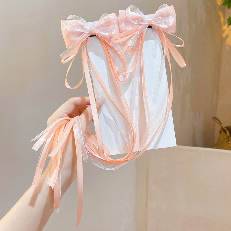 Kẹp Tóc Nơ Dài Bện Dây Công Nghệ Cao Cho Bé Gái Su Han