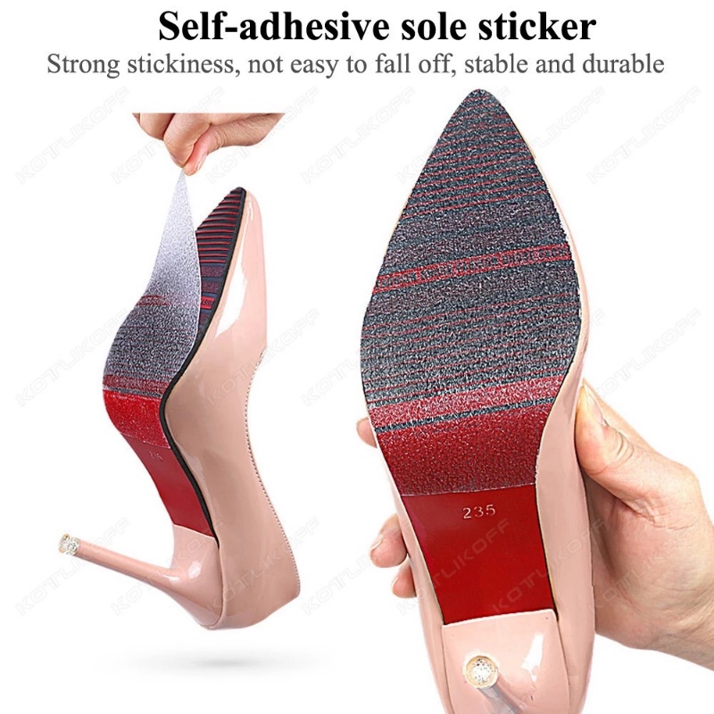 Miếng Dán Đế Giày Cao Su Trong Suốt Chống Trượt Chống Mài Mòn Bảo Vệ Đế Giày Cao Gót / Tự Dính