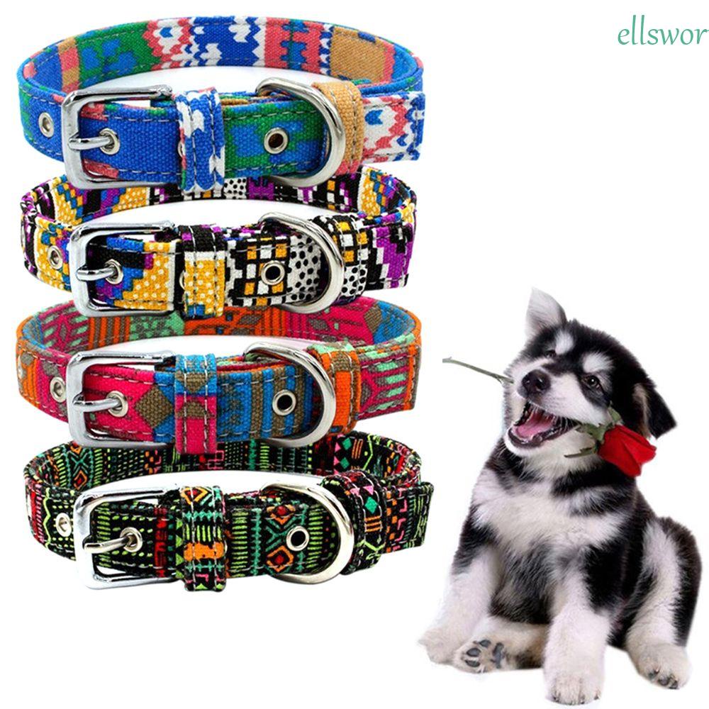 Vòng Cổ Thú Cưng Bằng Vải Canvas Hai Lớp Cỡ Nhỏ / Vừa / Lớn