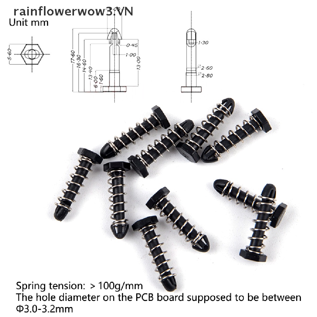 Set 10 Kẹp Lò Xo Làm Mát Bằng Nhựa 17.6mm 13.8mm Chuyên Dụng