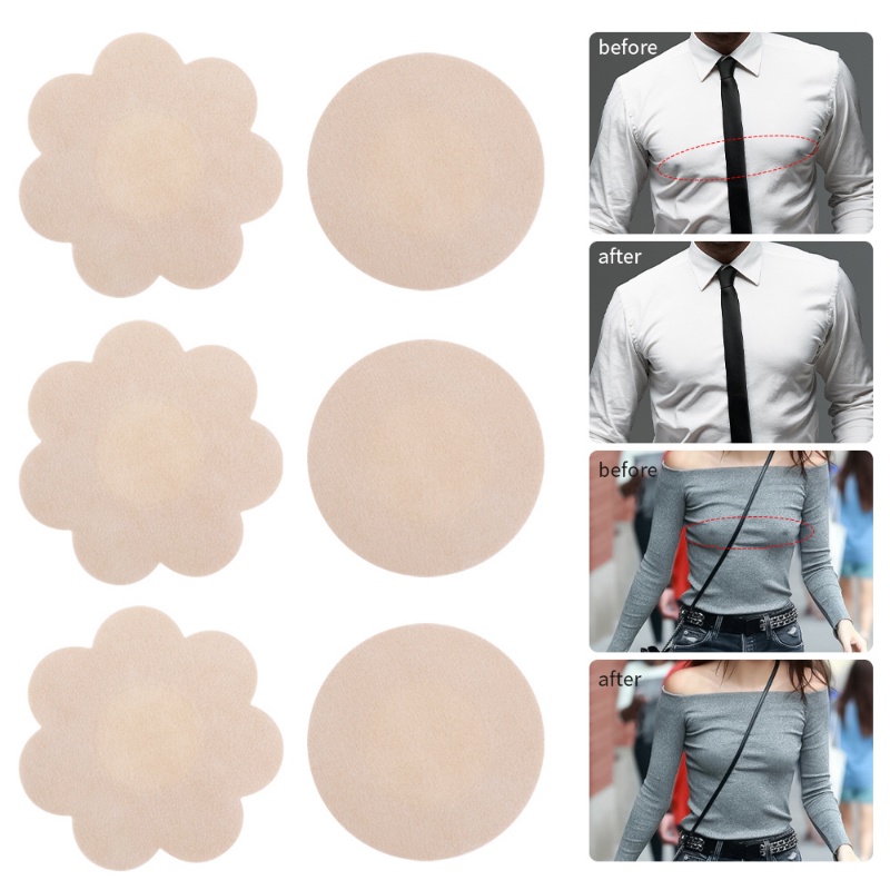 Set 10 Miếng Dán Nâng Ngực Bằng Vải Không Dệt Vô Hình Thoáng Khí Dùng Một Lần