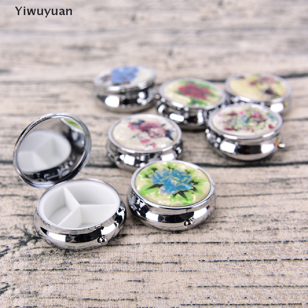 Hộp Đựng Thuốc / Đồ Trang Điểm Bằng Kim Loại Gấp Gọn Tiện Lợi