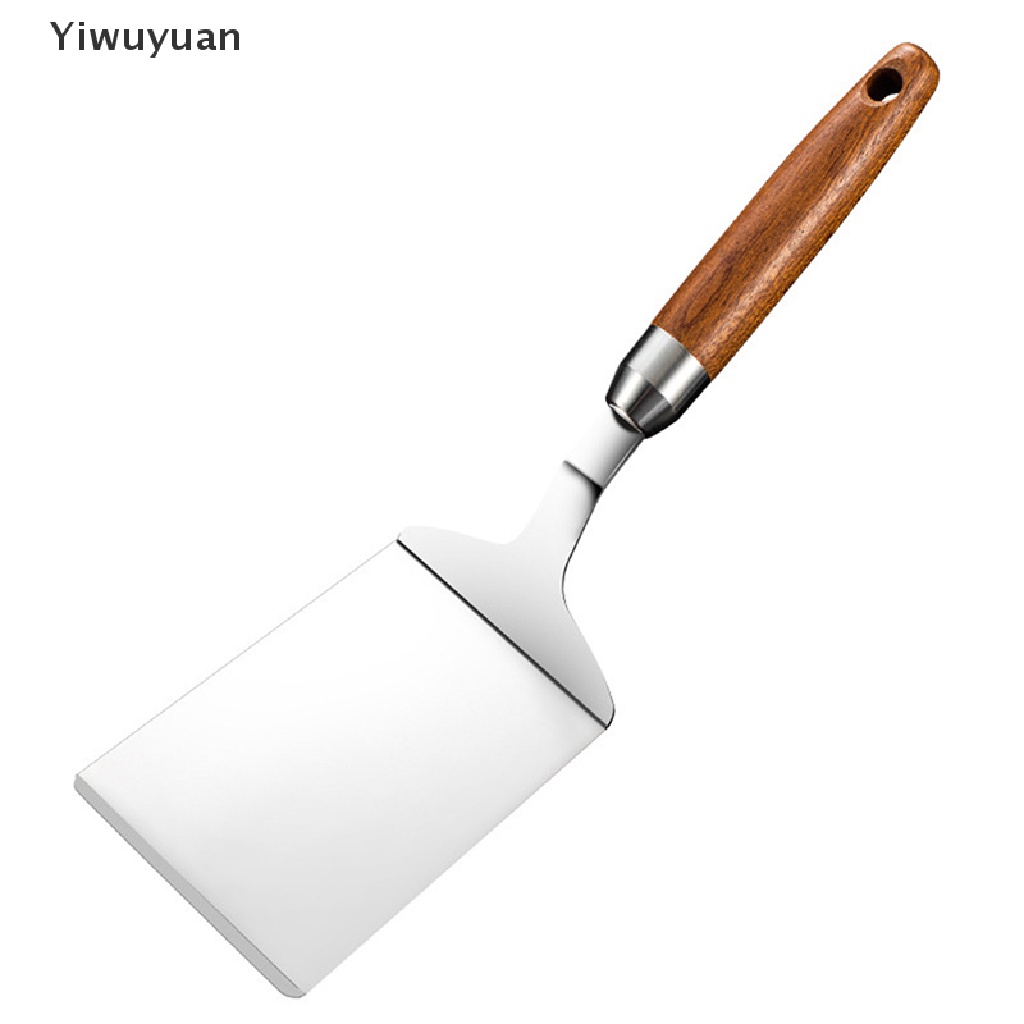 &lt; Yiwuyuan &gt; Thìa Dĩa Nướng BBQ Bằng Thép Không Gỉ Với Tay Cầm Bằng Gỗ