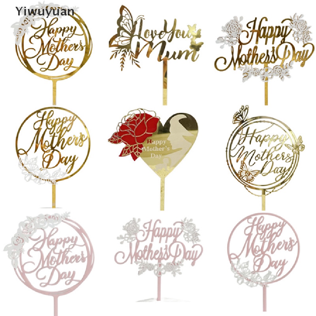 Que Cắm Trang Trí Bánh Kem Chữ Happy Mother 'S Day