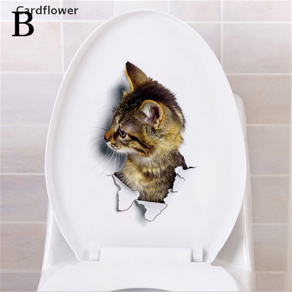 &lt; Cardflower &gt; Miếng Dán Tường Hình Mèo Dễ Thương Trang Trí Phòng Khách / Phòng Ngủ / Tủ Chén