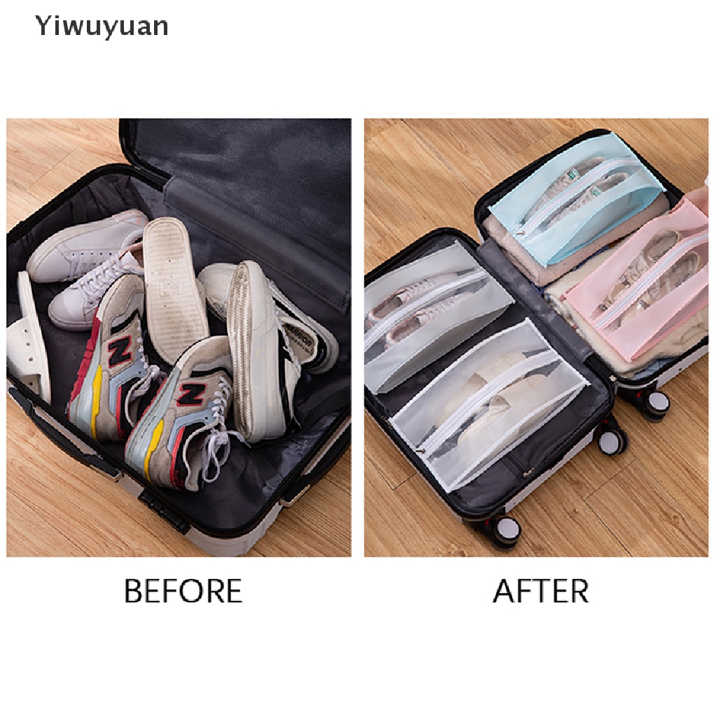 &lt; Yiwuyuan &gt; Túi Đựng Giày / Vớ Đi Du Lịch Nhiều Ngăn Bảo Vệ Chống Bụi