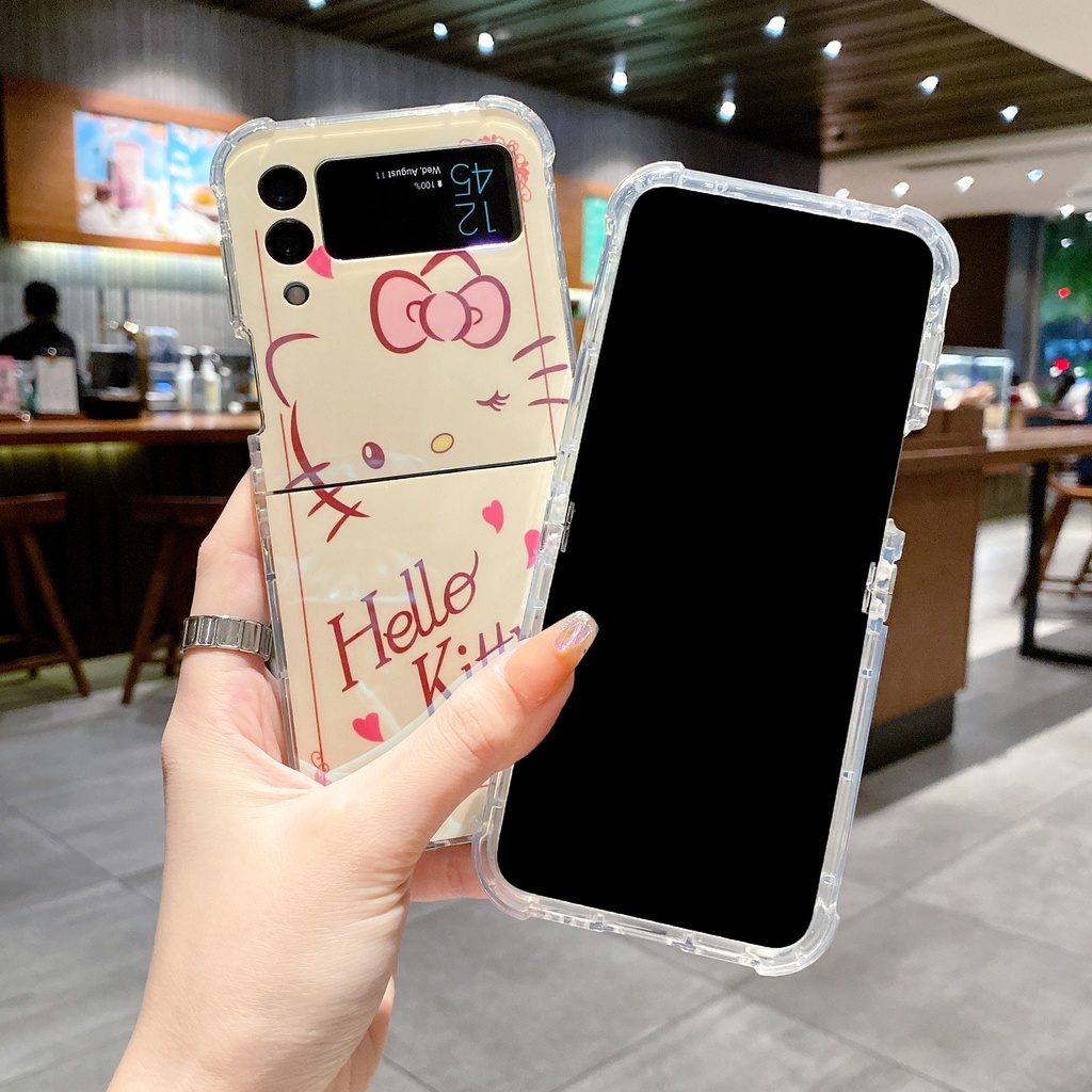 Ốp Điện Thoại TPU Hình Mèo Kitty Cho Samsung Galaxy Z Flip 4 Galaxy Z Flip 3 5G