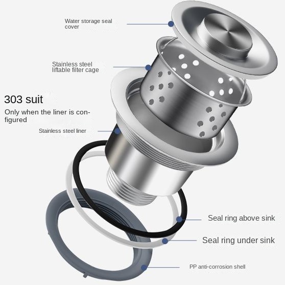 Ống Thoát Nước Hai Lớp Dùng Để Rửa Rau Củ Quả / Bồn Rửa Chén Khử Mùi Hôi